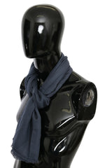 Dolce & Gabbana Modal Navy Blue Neck Wrap Men Shawl Scarf