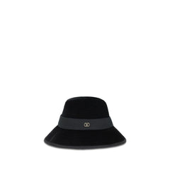 Valentino Garavani Black Cotton Fedora