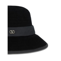 Valentino Garavani Black Cotton Fedora