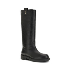 Fendi Black Calf Leather Bos Taurus Ankle Boots