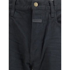 Fear Of God Black Cotton Straight-Leg Jeans