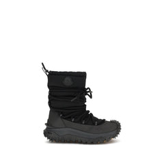 Moncler Black Polyamide Lace-Up Boots
