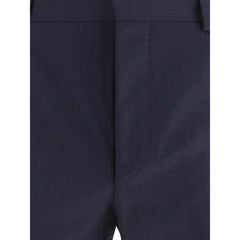 Prada Blue Fleece Wool Two-Piece Suit