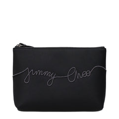 Jimmy Choo Black Satin Clutch Bag