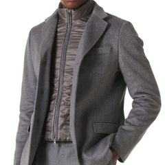 Herno Gray Cashmere Jackets And Coat