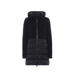 Herno Black Polyamide Coat