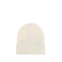 Moncler Grenoble Cream Fleece Wool Beanie