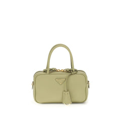 Prada Green Calf Leather Bos Taurus Handbag