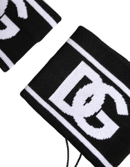 Dolce & Gabbana Black White DG Logo Cotton 1 Pair One Wristband