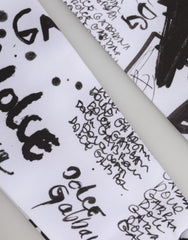 Dolce & Gabbana Black White DG Logo Elbow Length Mitten Gloves