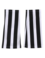 Dolce & Gabbana Black White Nylon Fingerless Wrist Length Gloves