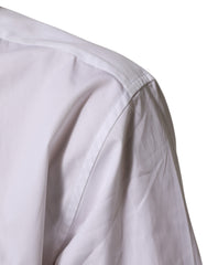 Dolce & Gabbana White Cotton Collared Long Sleeve Men Dress Shirt