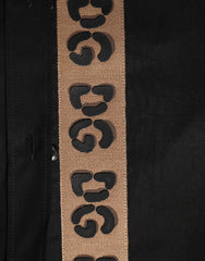 Dolce & Gabbana Black DG Cotton Collared MARTINI Dress Shirt