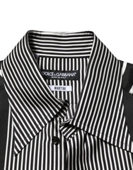 Dolce & Gabbana Black White Stripes Men MARTINI Dress Shirt