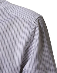 Dolce & Gabbana White Stripes Long Sleeves GOLD Dress Shirt