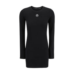 Marine Serre Black Cotton Casual Dress