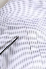 Dolce & Gabbana White Stripes Long Sleeves GOLD Dress Shirt