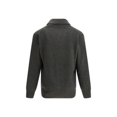 Brooksfield Green Fleece Wool Cardigan
