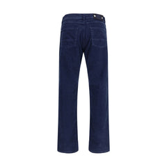 Stone Island Blue Cotton Straight-Leg Jeans
