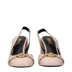 Versace Pink Leather High Heel Pumps