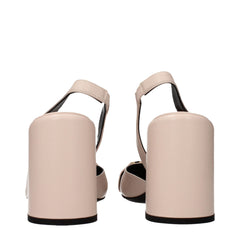 Versace Pink Leather High Heel Pumps