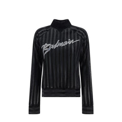 Balmain Black Elastane Sweatshirt