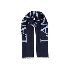 Lanvin Blue Silk Scarf