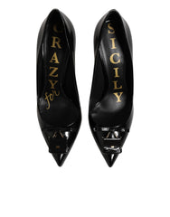 Dolce & Gabbana Black Bag Embellished Heels Pumps Shoes