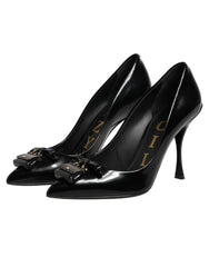 Dolce & Gabbana Black Bag Embellished Heels Pumps Shoes