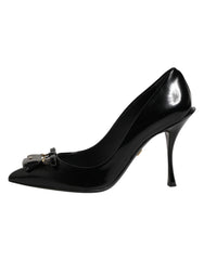 Dolce & Gabbana Black Bag Embellished Heels Pumps Shoes