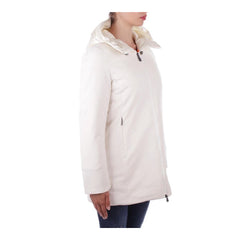 Suns White Polyester Jackets & Coat