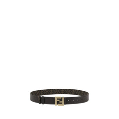 Fendi Brown Calf Leather Bos Taurus Regular Belt