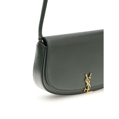 Saint Laurent Green Calf Leather Bos Taurus Shoulder Bag