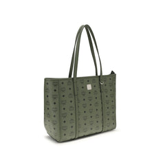 MCM Green Fabric Shoulder Bag