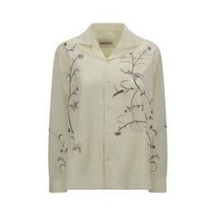 Baziszt Yellow Cotton Pattern Shirt