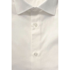 Baldinini Trend White Cotton Men Shirt