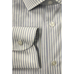 Baldinini Trend Light Blue Cotton Men Shirt