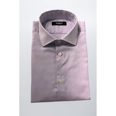 Baldinini Trend Purple Cotton Men Shirt