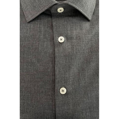 Baldinini Trend Gray Cotton Men Shirt