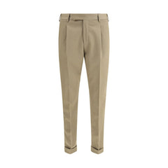 PT Torino Green Fleece Wool Dress Pants