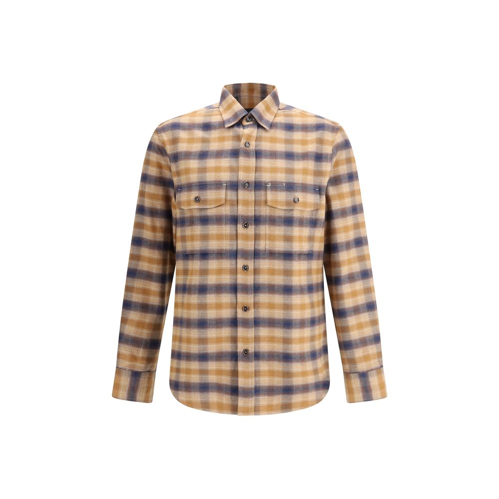 Brioni Multicolor Cotton Pattern Shirt
