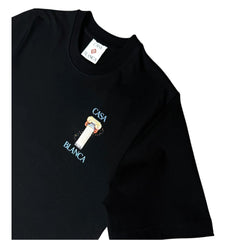 Casablanca Black Cotton T-Shirt