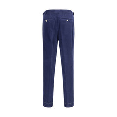 Brunello Cucinelli Blue Wool Casual Pants