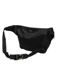 Dolce & Gabbana Black Logo Tape Print Waist Fanny Pack Men's Borse Bag