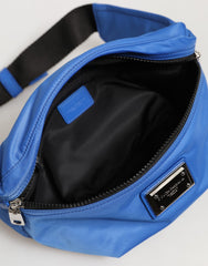 Dolce & Gabbana Blue Logo Plaque Nylon Waist Fanny Pack Men's Borse Bag