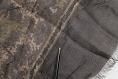 Dolce & Gabbana Multicolor Camouflage Fringes Modal Foulard Scarf