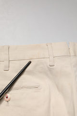 PT01 Beige Men Chino Mid Waist Straight Dress Trouser Pants