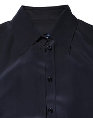 Dolce & Gabbana Blue Collared Long Sleeves Dress Shirt Top