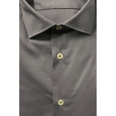 Baldinini Trend Gray Cotton Men Shirt