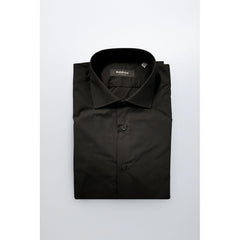 Baldinini Trend Black Cotton Men's Shirt